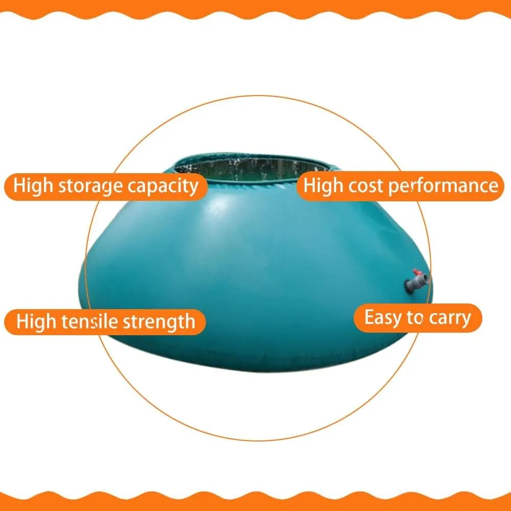 Tap 1000l 2000l 3000l 4000l PVC Cone Water Storage Bladder Round Onion Tank Folding Cone Water Storage Tank Pulling Fire Fighting Water Bag (Size : 3000L) Collapsible sting Water with 