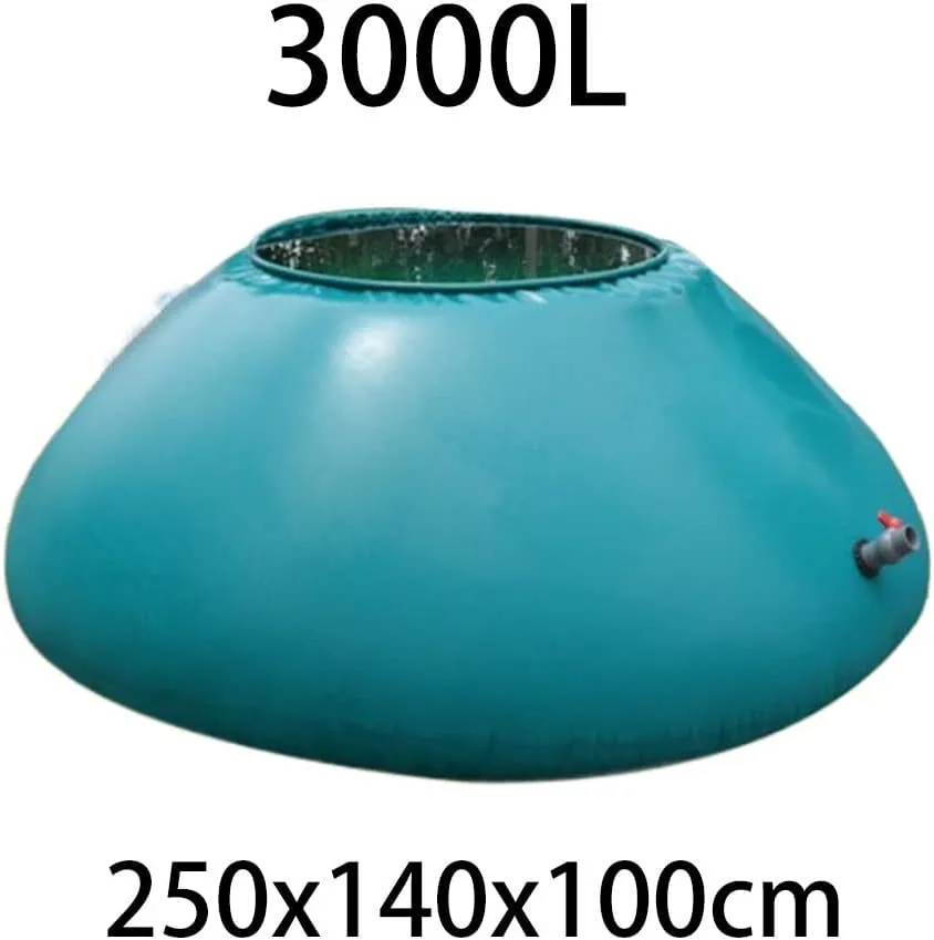 Tap 1000l 2000l 3000l 4000l PVC Cone Water Storage Bladder Round Onion Tank Folding Cone Water Storage Tank Pulling Fire Fighting Water Bag (Size : 3000L) Collapsible sting Water with 