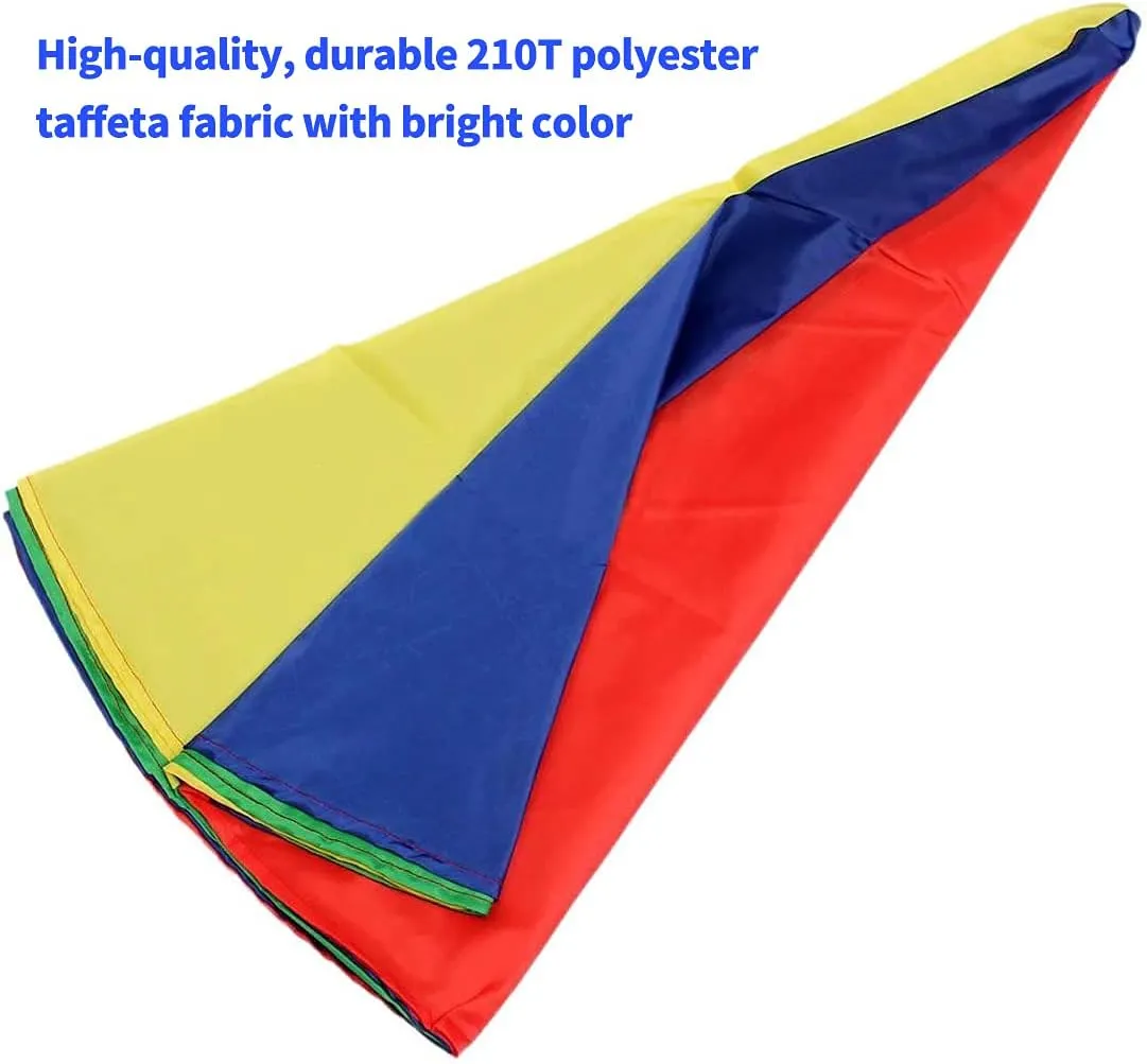 Team Game Toys$ Family Get-Together Entertainment 6.5ft/10ft/12ft/13ft/16.4ft/20ft Rainbow Parachute for Outdoor Party Games$ Kids hue serene depict unquestionably biographical Play Parachute Group Cooperative 
