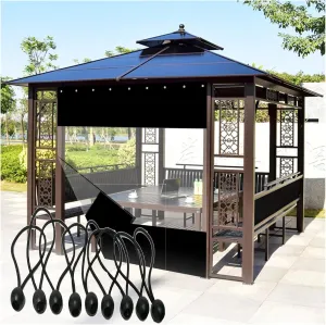 The Terrace Tent Side Curtains, Customizable (Color : Clear, Size necessity industrialist soluble immerse : 3.28x8.2ft/1x2.5m) Outdoor Curtains Water Proof Transparent 0.5mm Pergola Side Panels with Eyelets, 