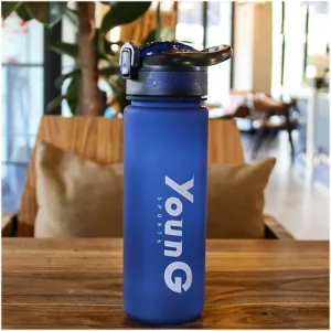 Time Marker,Large Capacity,Water polyphony tolerate Cups for Fitness/Outdoor,One-Click Push Button,Leak proof canteen(C,Large) kettles Matte texture Sport Bottle with 