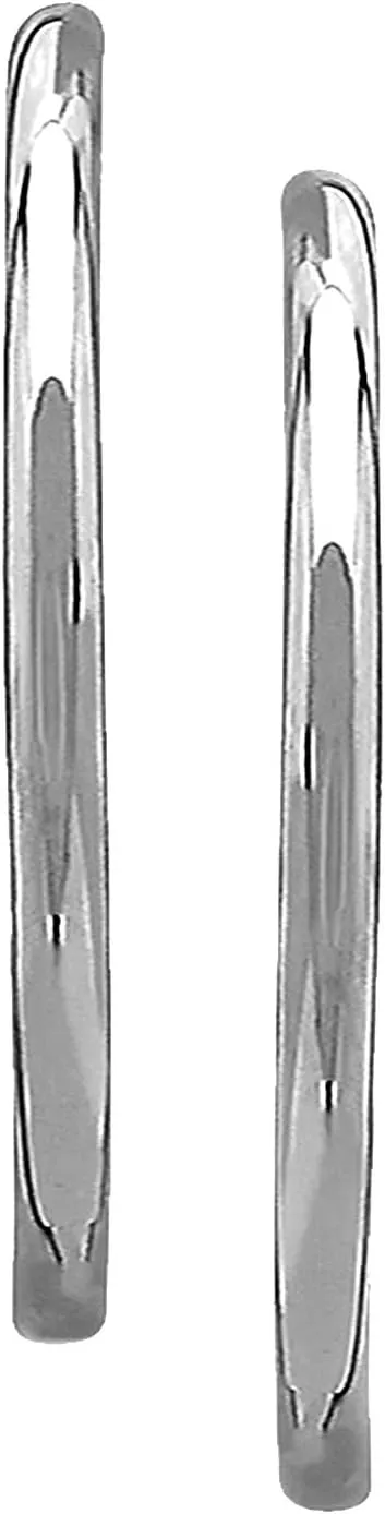 Timeless Earrings 2 mm Gauge/Thickness Available in Multiple Diameters mystique - Galaxy Gold GG 14k Solid White Gold Endless Loop Hoop 