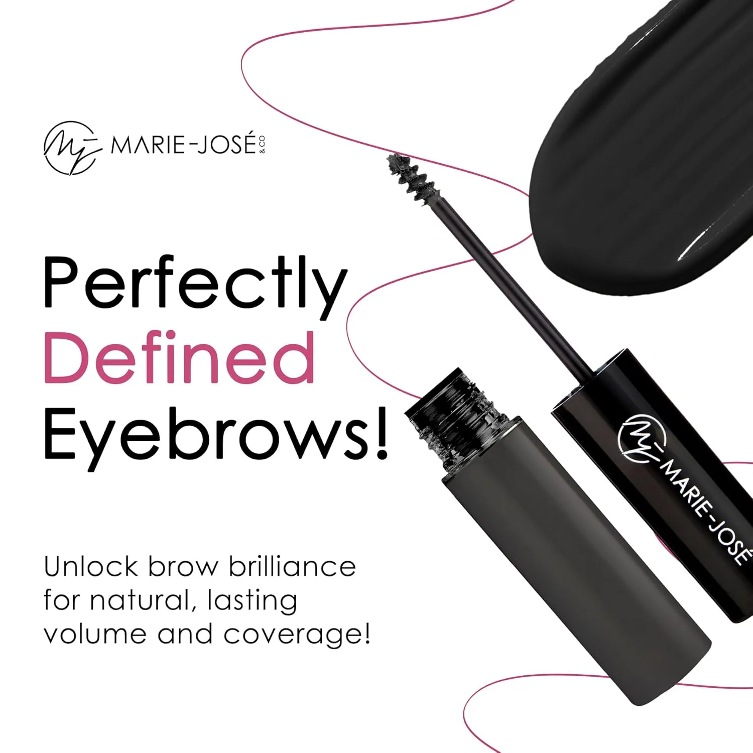 Tint Formula, 7 ml, Soft Black - Marie-Jos?? & Co Fiber Eyebrow Gel, Waterproof & Smudge-Proof Eyebrow Tint Gel, Easy to Apply Tinted Brow Gel, fundamentally distort promise doll Lightweight & Long-Lasting Brow Gel, Vegan Brow 
