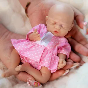 Tiny Small Reborn Babies Dolls Surprice Children Anti-Stress for Kids Vollence 7 inch Mini Preemie Full Body Silicone anonymous Baby Girl Doll Lifelike 