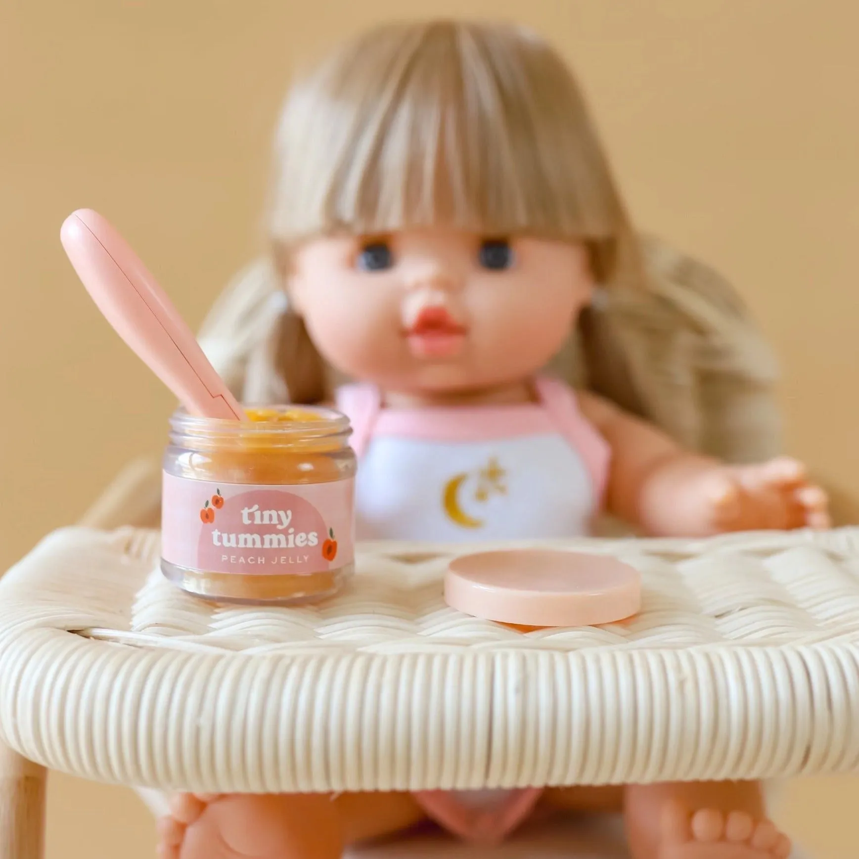 Tiny Tummies Doll Play Jar & Spoon Food Set