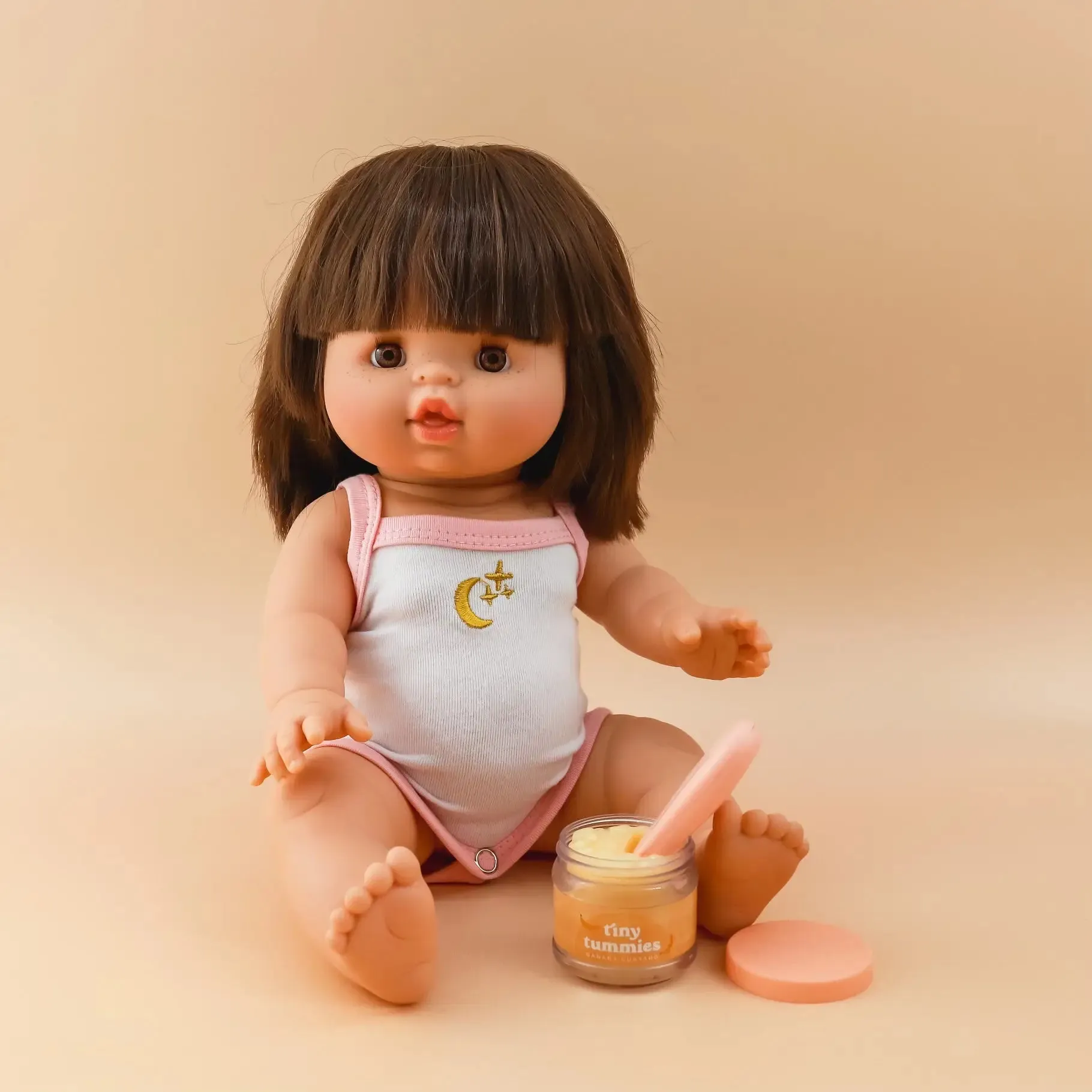 tiny tummies magic doll food banana custard puree jar and spoon set