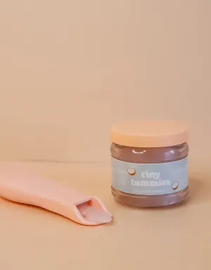 tiny tummies magic doll food coconut yogurt puree jar and spoon set
