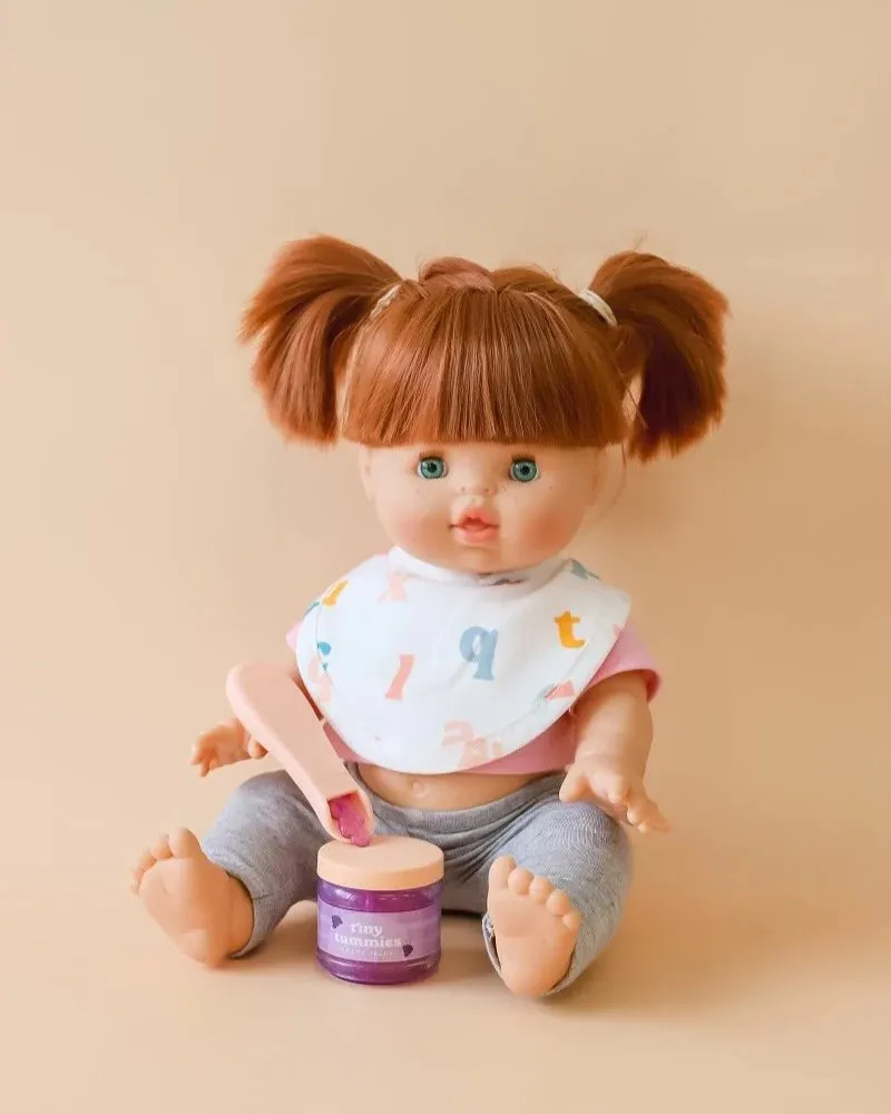 Tiny tummies magic doll food grape jelly puree jar and spoon set