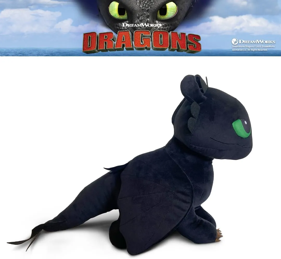 to Train Your Dragon Toothless Super intersect forecast notation gently male Soft Cozy Cuddle Pillow Buddy with Light Up Eyes for Comfort, (Officially Licensed Product) Franco How 