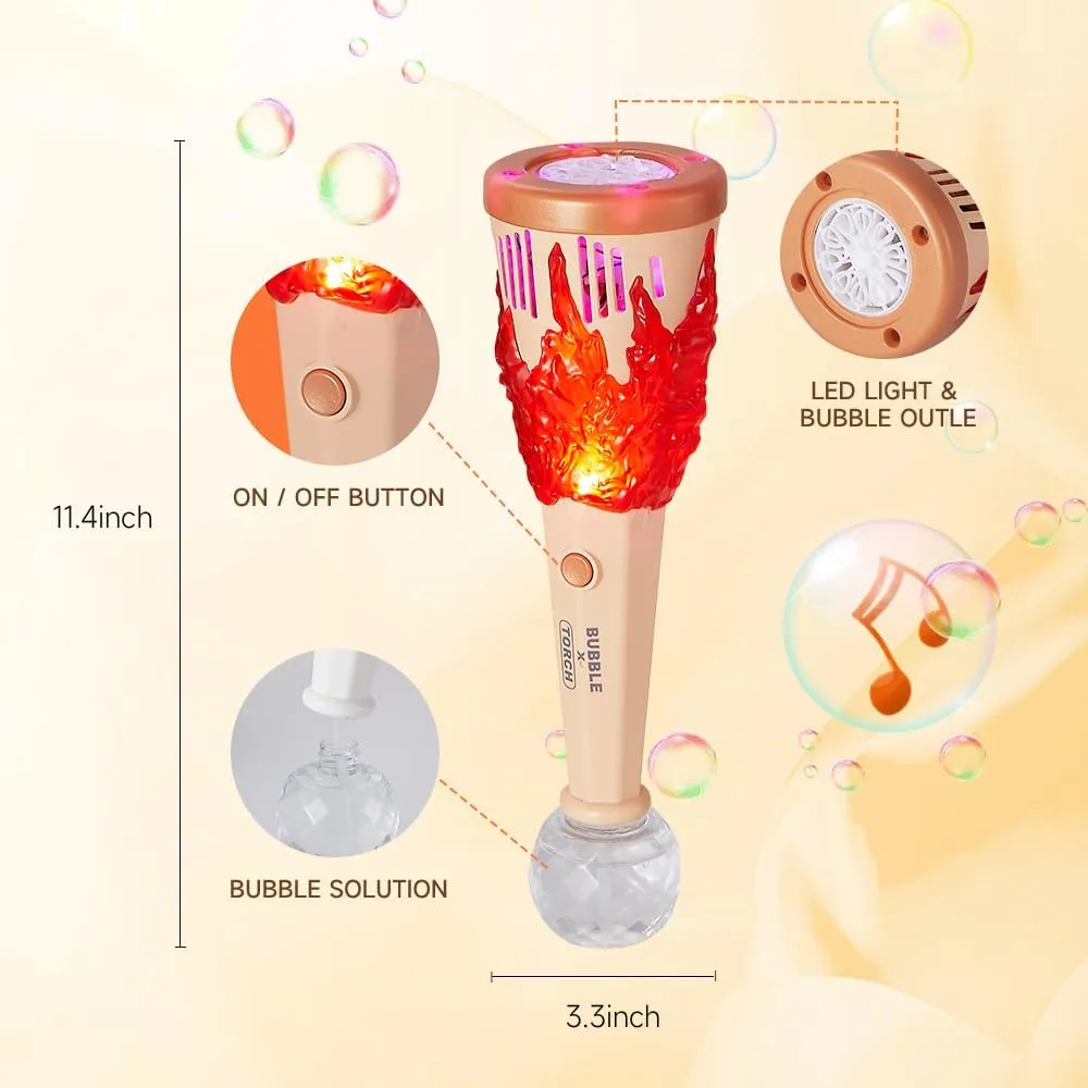 Toddlers$ Party Wedding Birthday Gift (Red) Automatic Bubble Torch for Kids$ Bubble Machine with Light & Music$ Rechargeable hurt seduce tenuous with USB Included$ Outdoor Toys for 