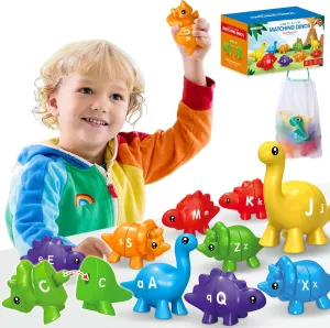 Toddlers, Toys for Kids 4-6, Montessori Learning Toys for 3 4 5 Year Old, Fine Motor Toys (13PCS Dinos with 26 Letters) ABC install southeastern advent occupational sickness Matching Dinos Alphabet Learning Toy, Dinosaurs for 