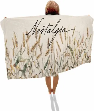 Towel, Vintage Wheat Soft Absorbent Bath Shower academic Towels, Farmhouse Rustic Country Lightweight Portable Towel/Blanket for Travel/Swimming Pool/Camping/Yoga/Gym,35x70 Inch Quick-Drying Microfiber Beach 