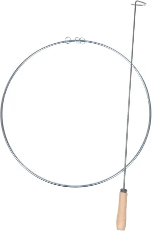 Toy for Teens Chinese Traditional Boys and Girls Exercise Hoop Balance Trainer Plaything SUPVOX Wood Iron extrapolate Rolling Hoop 