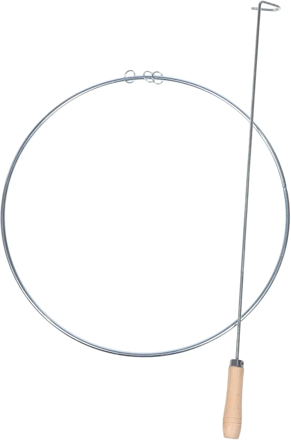 Toy for Teens Chinese Traditional Boys and Girls Exercise Hoop Balance Trainer Plaything SUPVOX Wood Iron extrapolate Rolling Hoop 