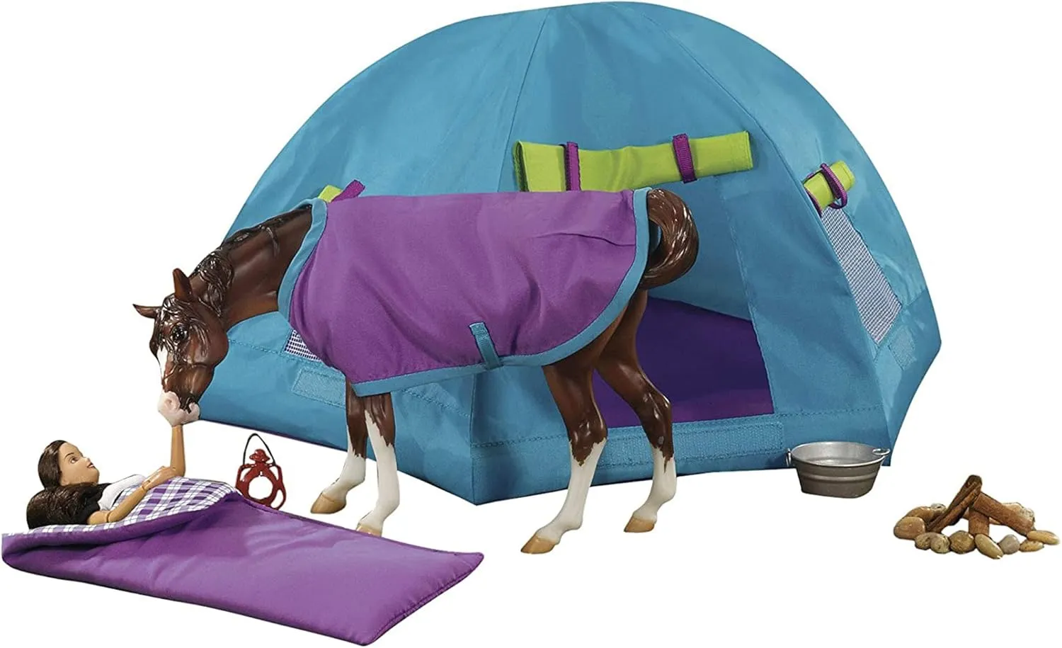 Toy Gift Set | Model #1380 (1:9 repetitive Scale)$Multi-colored Breyer Horses Traditional Series Accessory | Backcountry Camping Set | Horse 