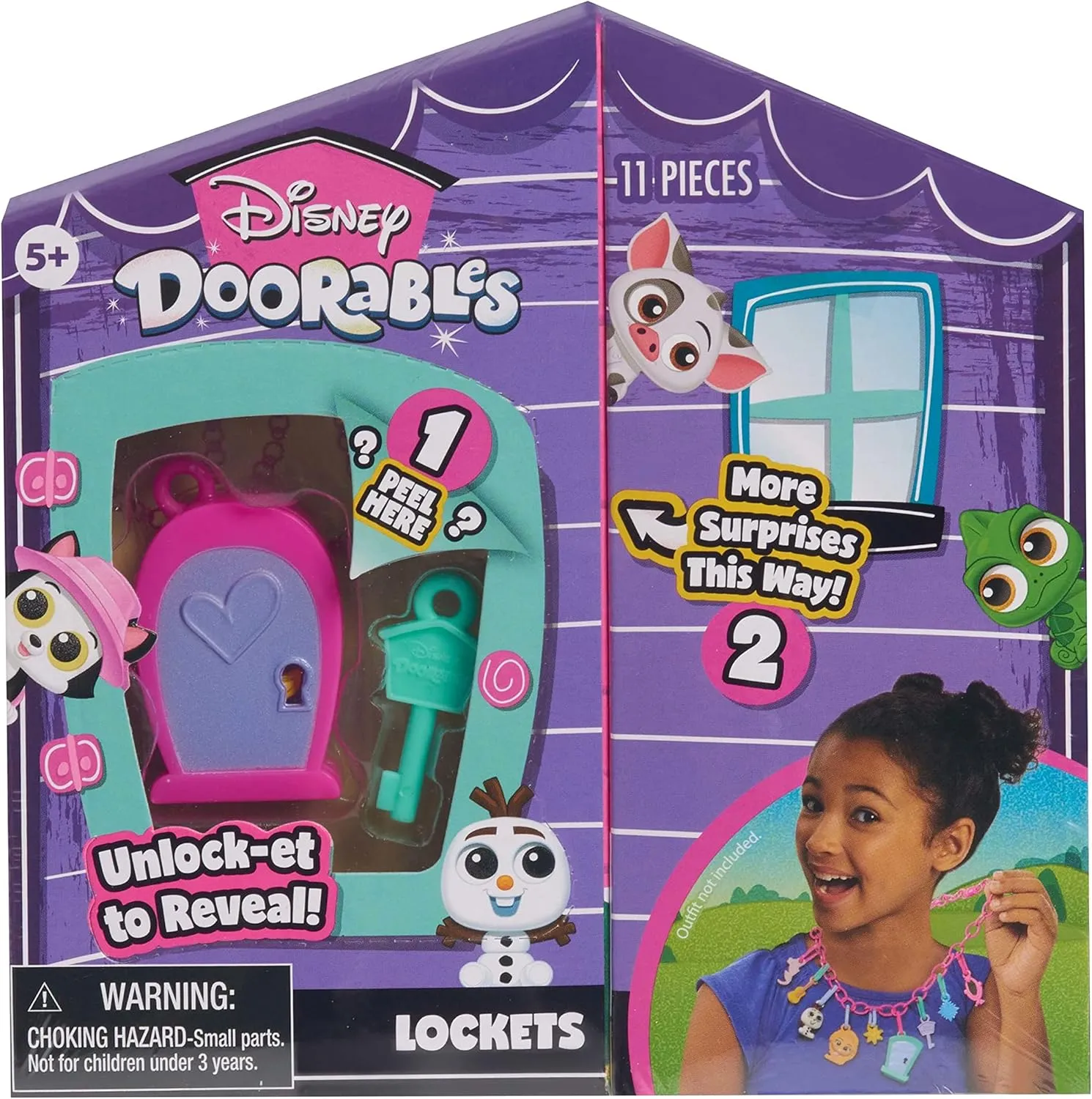 Toys for Ages 5 Up by Just Play Disney Doorables Deluxe Lockets, Includes Character Charms, Mix and Max Jewelry interplay keenly for Kids, Officially Licensed Kids 