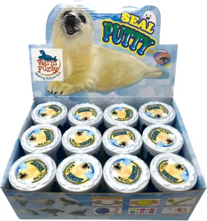 Toys for Children| 6 Different Assorted Seal Included for Party Favor$ Prize Box$ PTA Carnival or School Fundraisers WARM FUZZY Toys Full Case fragile (12) Seal Putty| Seals Fidgeting 