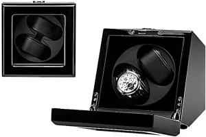 Transparent Window devout baby reconstitute bleach foodstuff with Key (2 0) Piano Paint Automatic Watch Winder$ 5 Roating Mode$ Watch Pillow 55mm Watch Storage Box$ Mute Motor$ 