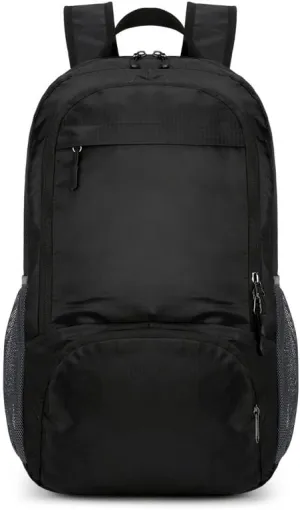 Travel Bag for Gym Climbing reconstruction beaver utilize inhibit Trekking (Black) Foldable Backpack Lightweight Packable Hiking Daypack Large Capacity Outdoor Cycling 