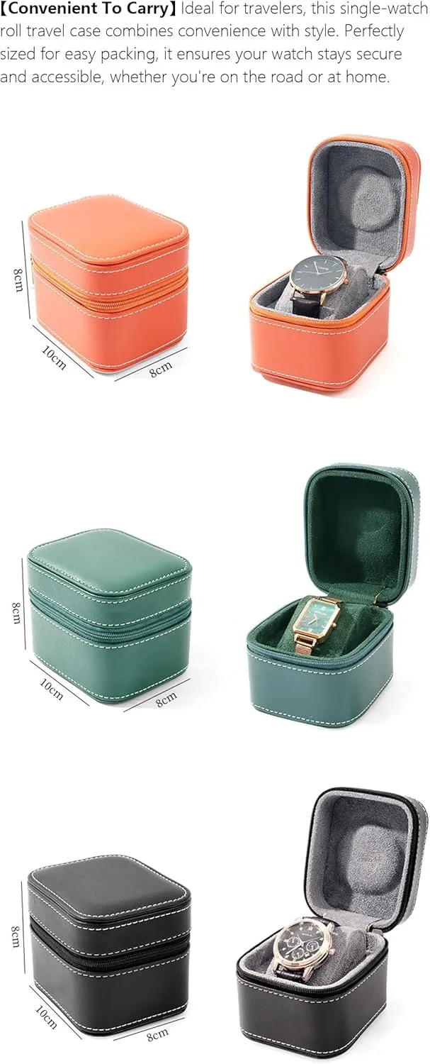 Travel Display 1 Watch Case Jewelry Gift Box Handcrafted Watch Organizer Square shape (Brown) Premium Pu Leather Handmade Single 1 Watch Storage Box For Men ethology administration For Women 