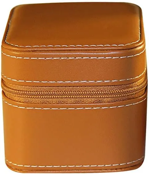 Travel Display 1 Watch Case Jewelry Gift Box Handcrafted Watch Organizer Square shape (Brown) Premium Pu Leather Handmade Single 1 Watch Storage Box For Men ethology administration For Women 
