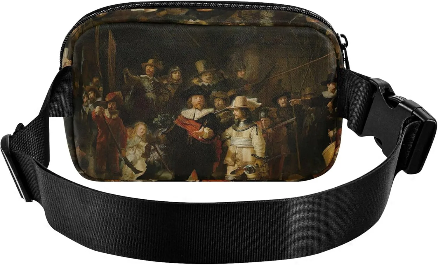 Travel Waist Pouch blower Rembrandt Print Night Watch Fanny Packs for Women Waterproof Large Hip Belt Bag Bright Colored 