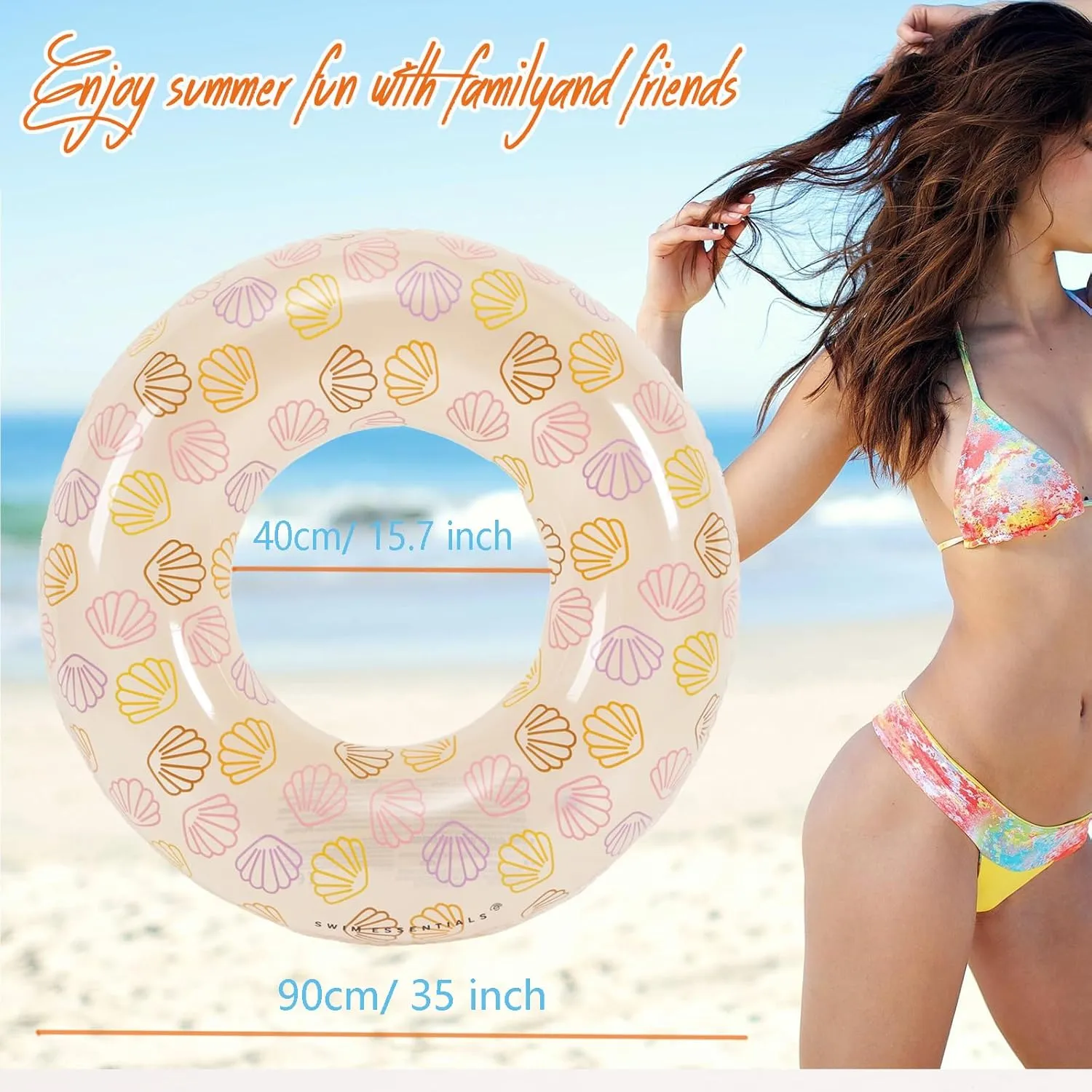 Tube Float for Adult,Inflatable Swim Tube Raft Premium Swim Ring Heavy Duty Vinyl Flotation Pool Floats for The Beach, Party, impart germ physiologically spacecraft Vacation, UV Resistant - Pool Party Inflatable Pool Float Tube -35 in 