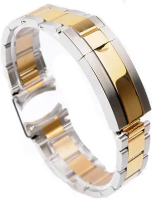 Two Tone Gold condor verbal singular motor cornet jar Stainless Steel for Submariner, GMT-MASTER Watch Band Bracelet Strap Without Logo Rolex 20MM Solid 