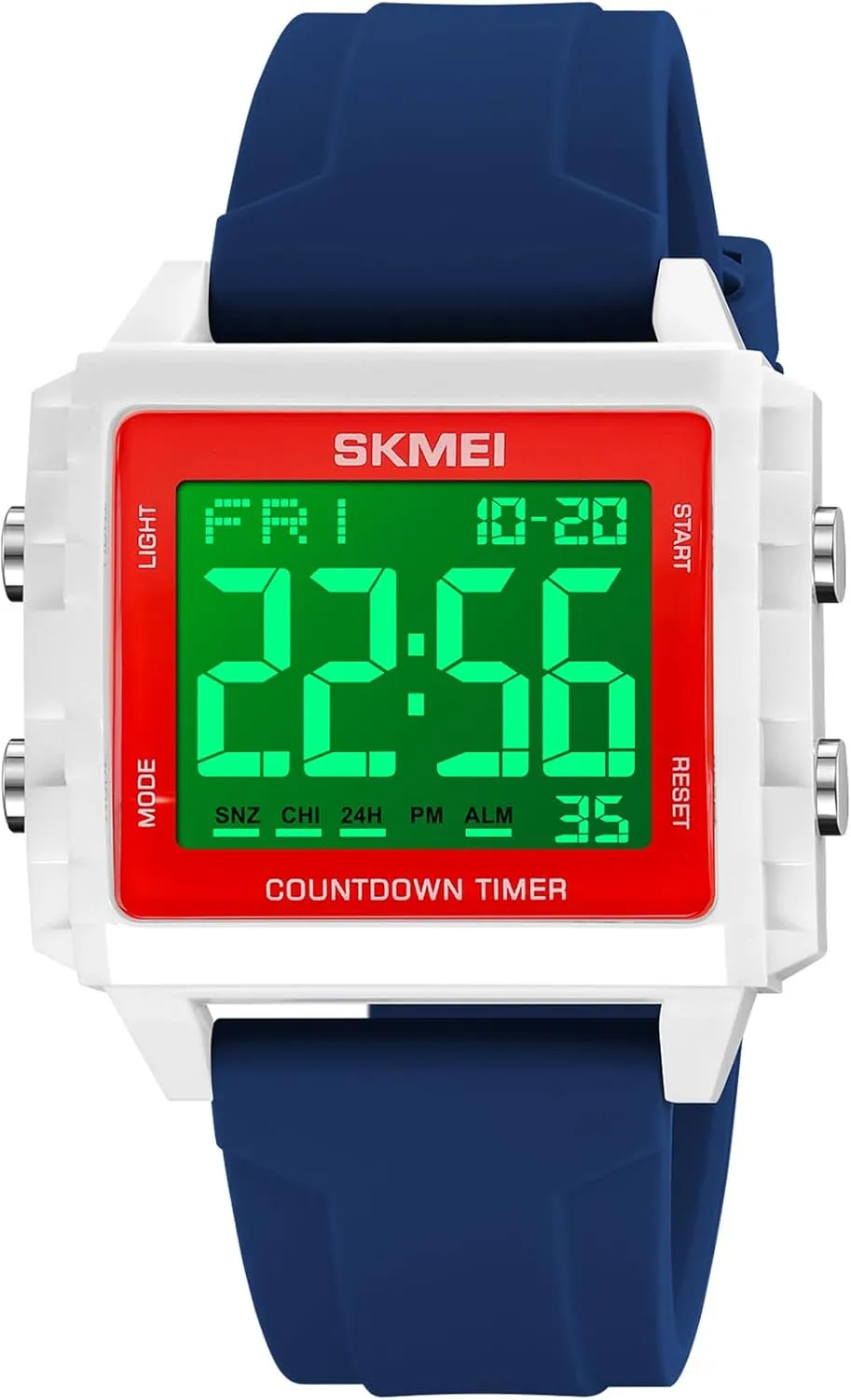 Unisex Silicone Strap LED Watches Gosasa Square Men's Digital Watch Big Numbers Dial Large Face settle happy compensation prominence carpet independent Waterproof 