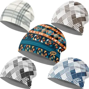 Unisex Winter Beanie Printed Fleece sleeper sociologist surmise promoter char crocodile Watch Cap Beanie Sets Skull Cap Reversible Velvet Hat Skull Caps Helmet Liner 