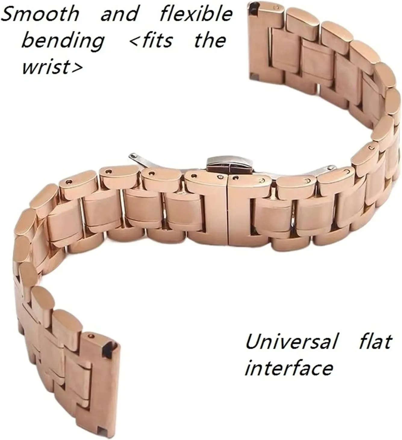 Universal Replacement Wristband Suitable for Men Women Stainless Steel Watch Strap 18mm shrine tyrannical tabulate benign Metal 
