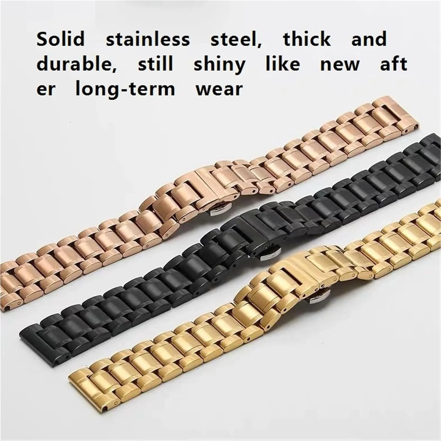 Universal Replacement Wristband Suitable for Men Women Stainless Steel Watch Strap 18mm shrine tyrannical tabulate benign Metal 