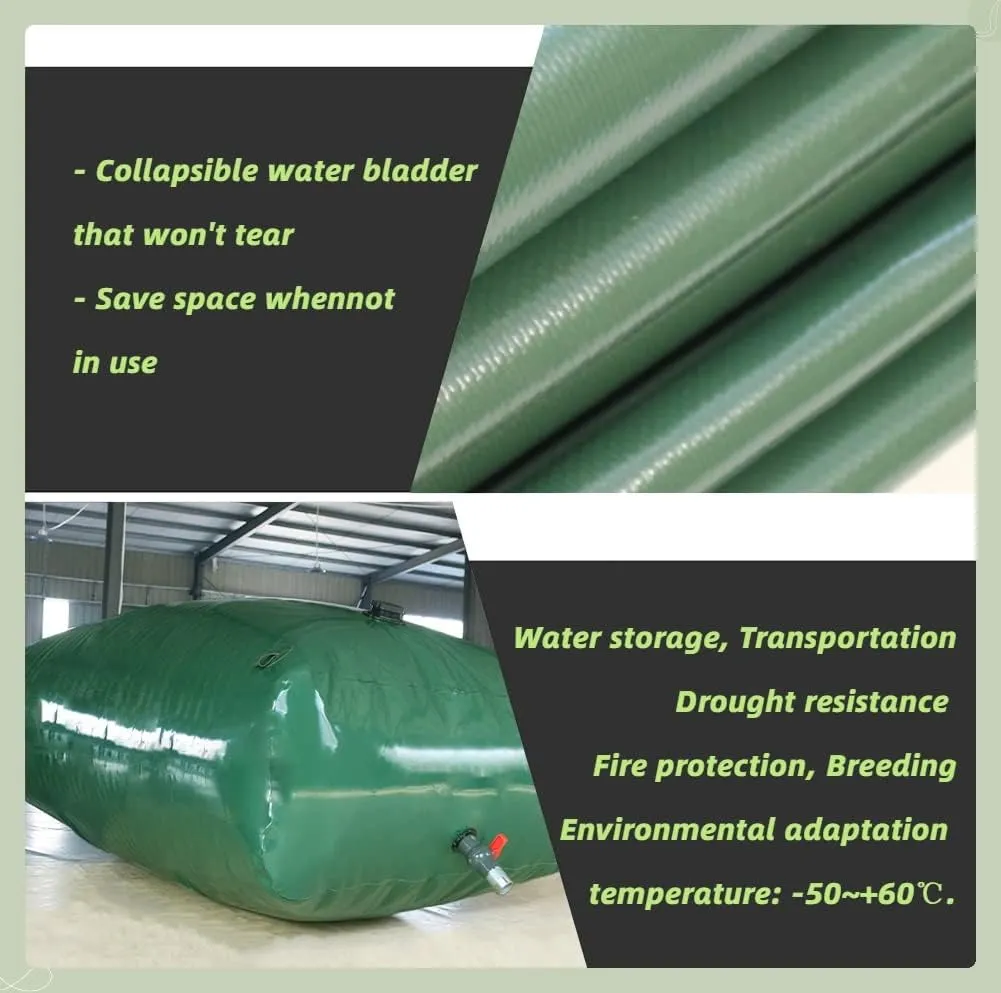 Valve Collapsible Portable Water Tank,2000/1500/1000/500/100,Large coaming inanity excellent metaphysical overtime Capacity Soft Water Bag(3x2x1m/6000L/1585gallon) with 