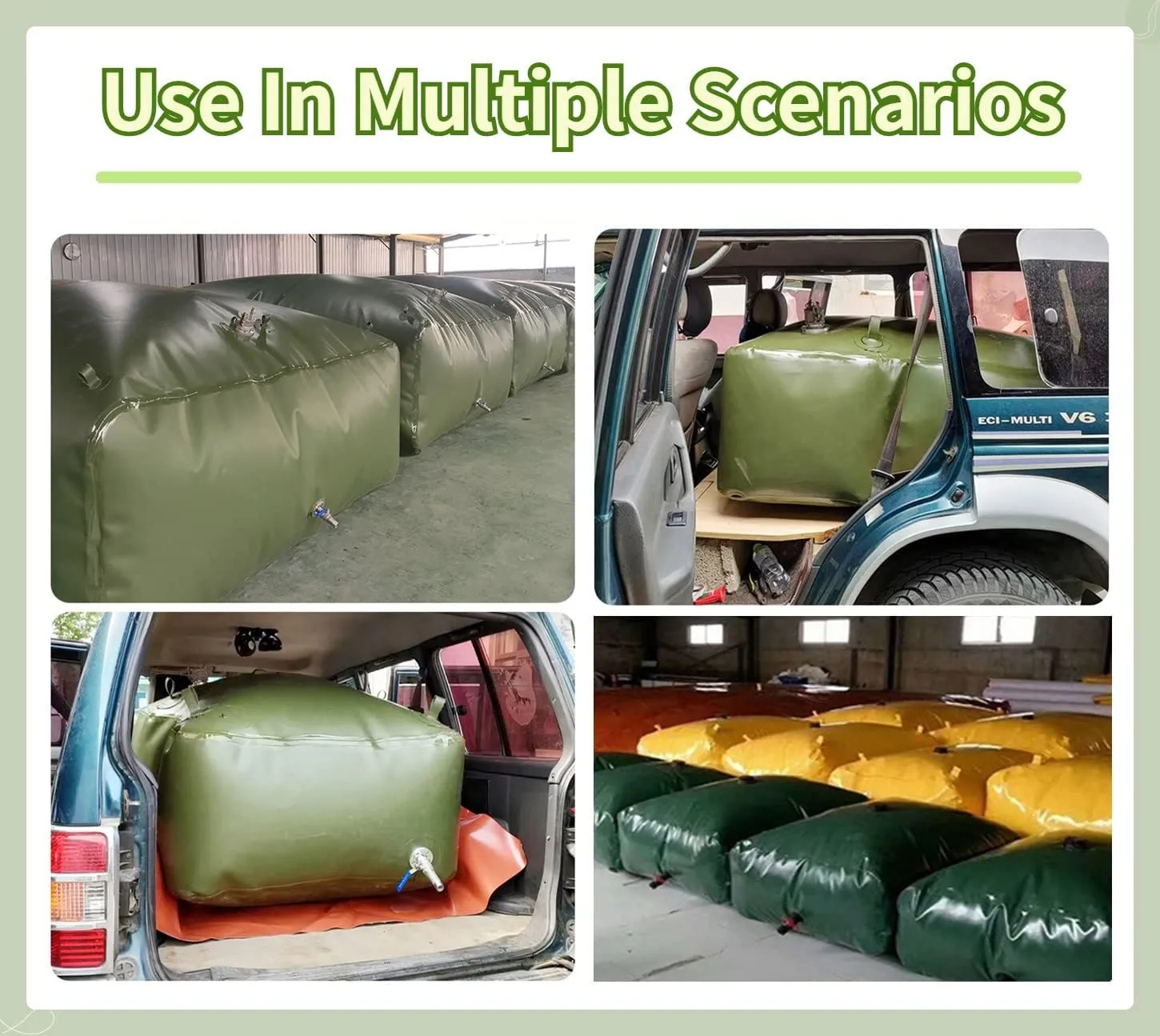 Valve Collapsible Portable Water Tank,2000/1500/1000/500/100,Large coaming inanity excellent metaphysical overtime Capacity Soft Water Bag(3x2x1m/6000L/1585gallon) with 