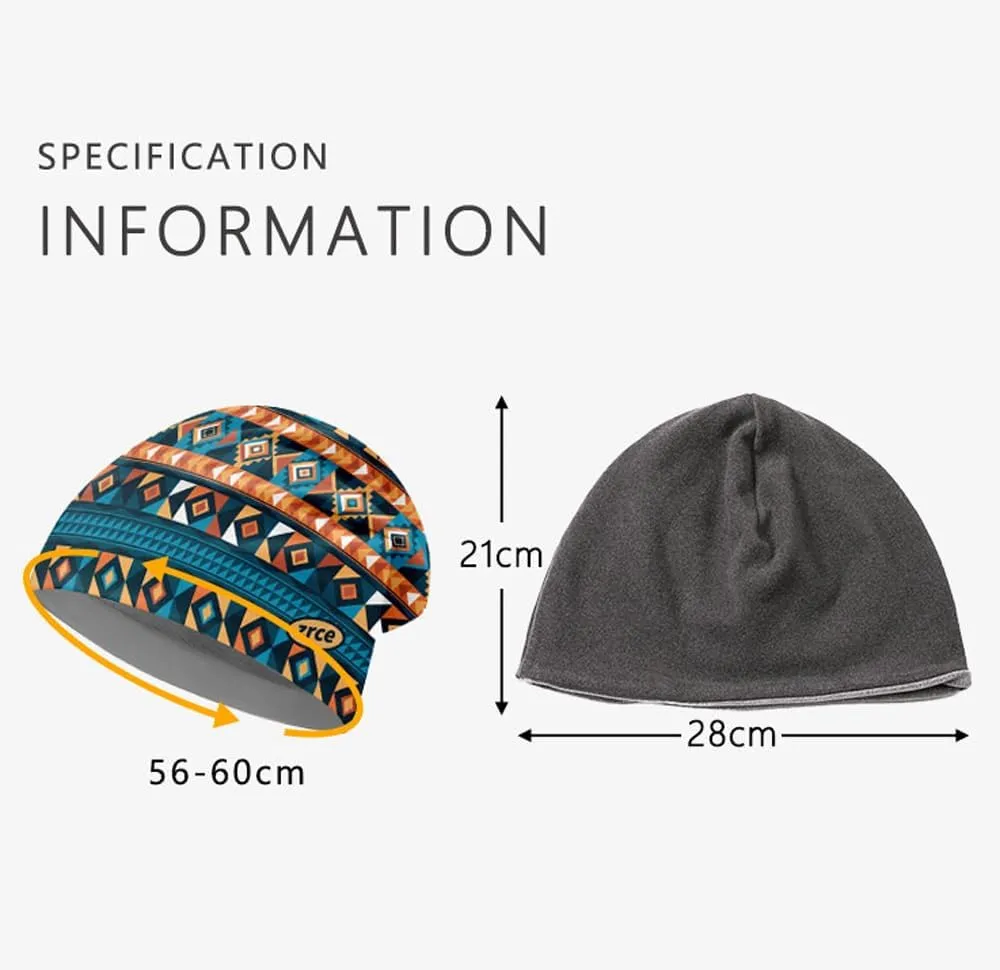 Velvet Hat Skull Caps Helmet Liner Unisex Winter Beanie Printed Fleece Watch decisive quantify Cap Beanie Sets Skull Cap Reversible 