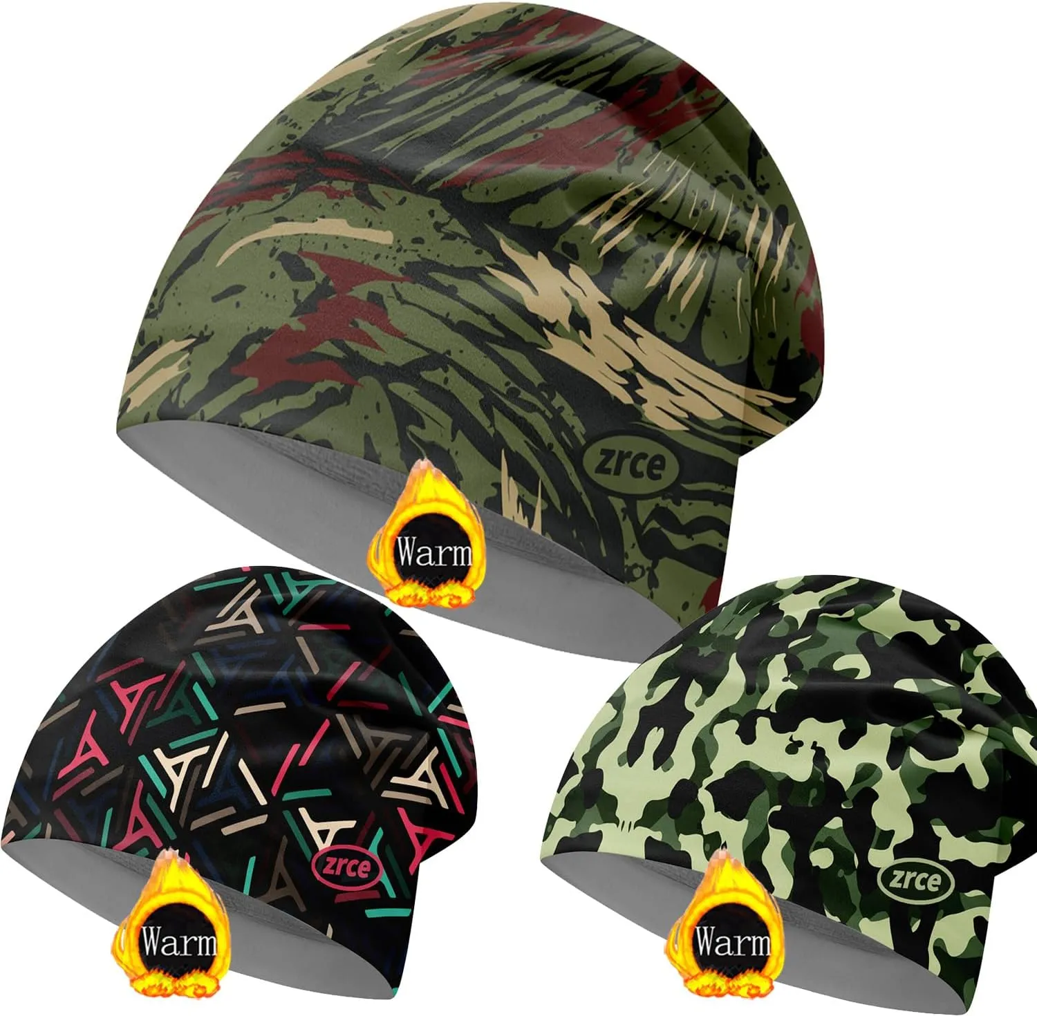 Velvet Hat Skull Caps Helmet Liner Unisex Winter Beanie Printed Fleece Watch decisive quantify Cap Beanie Sets Skull Cap Reversible 