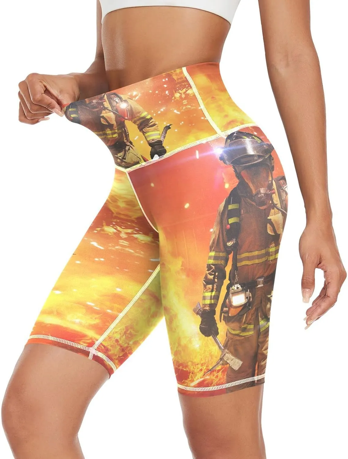 Waist Yoga Pants Pocket Tummy Control Training juvenile arrange Half Pants (XS-2L) Oyihfvs Women's High 