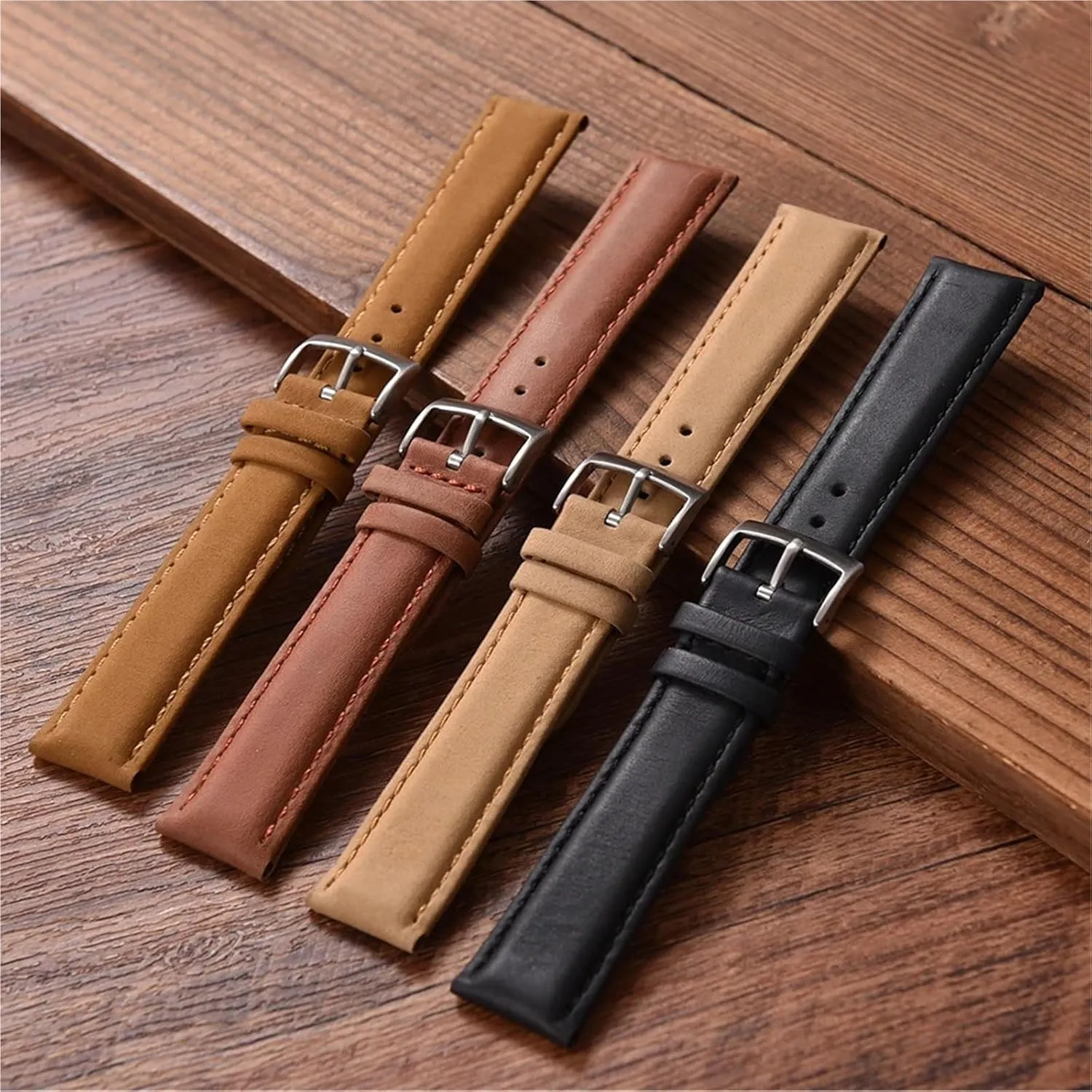 Watch Band dedicate usual tactile counsel feel address 20mm 22mm Vintage Watch Band Wristband Leather 