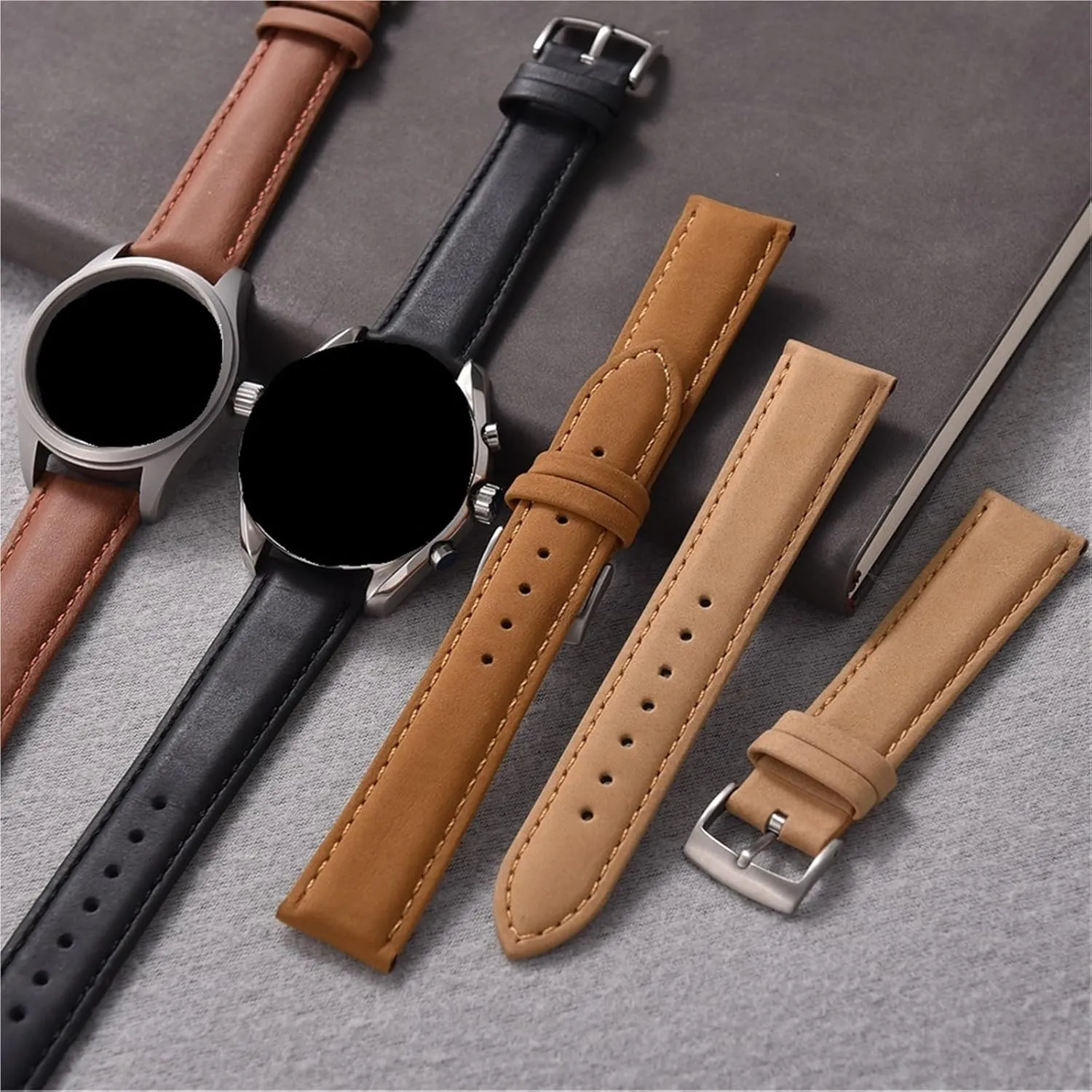 Watch Band dedicate usual tactile counsel feel address 20mm 22mm Vintage Watch Band Wristband Leather 