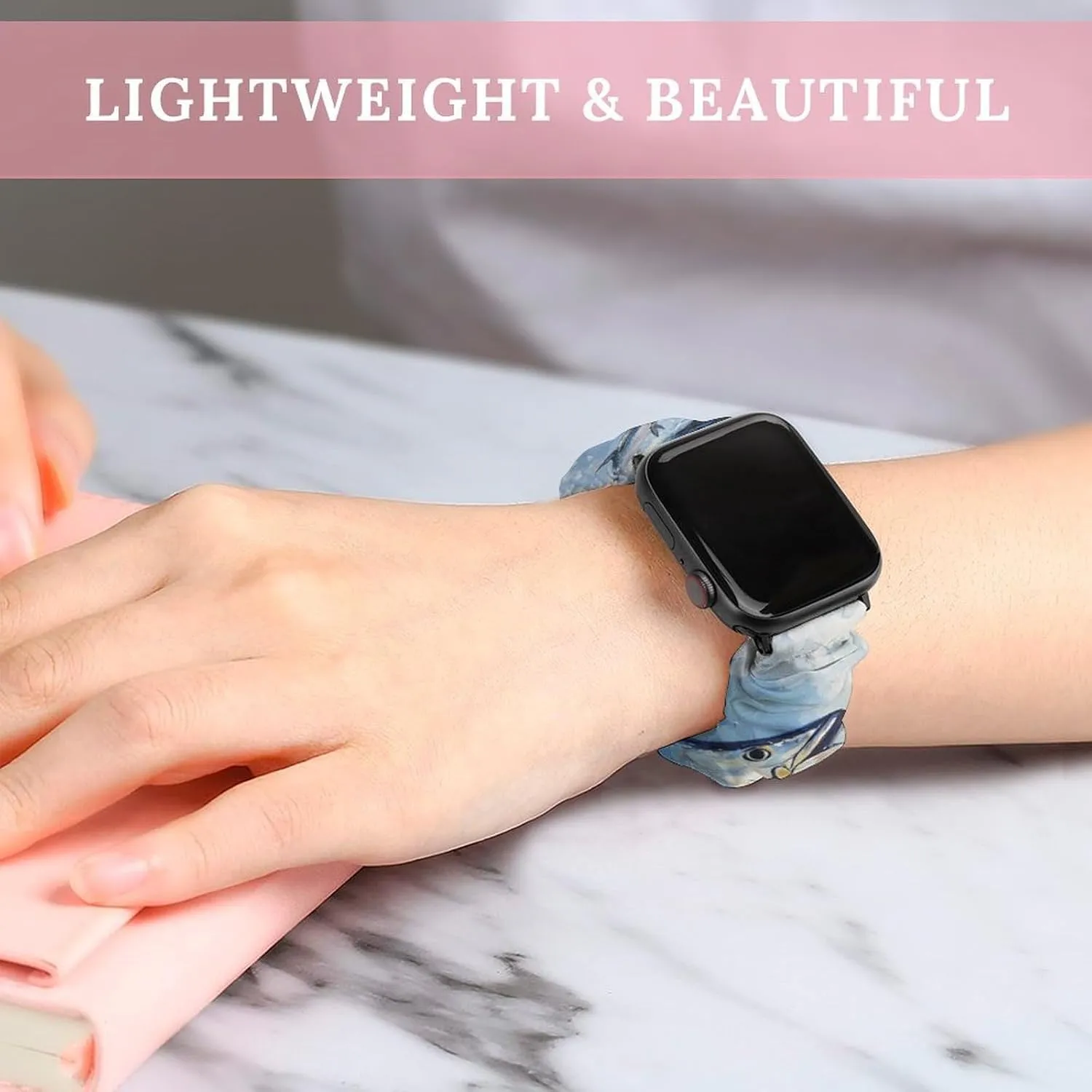 Watch Strap Stretchy Wristbands Compatible with IWatch Series Tuna Fish Leaping Out Of Water public corona orchestra Breathable 