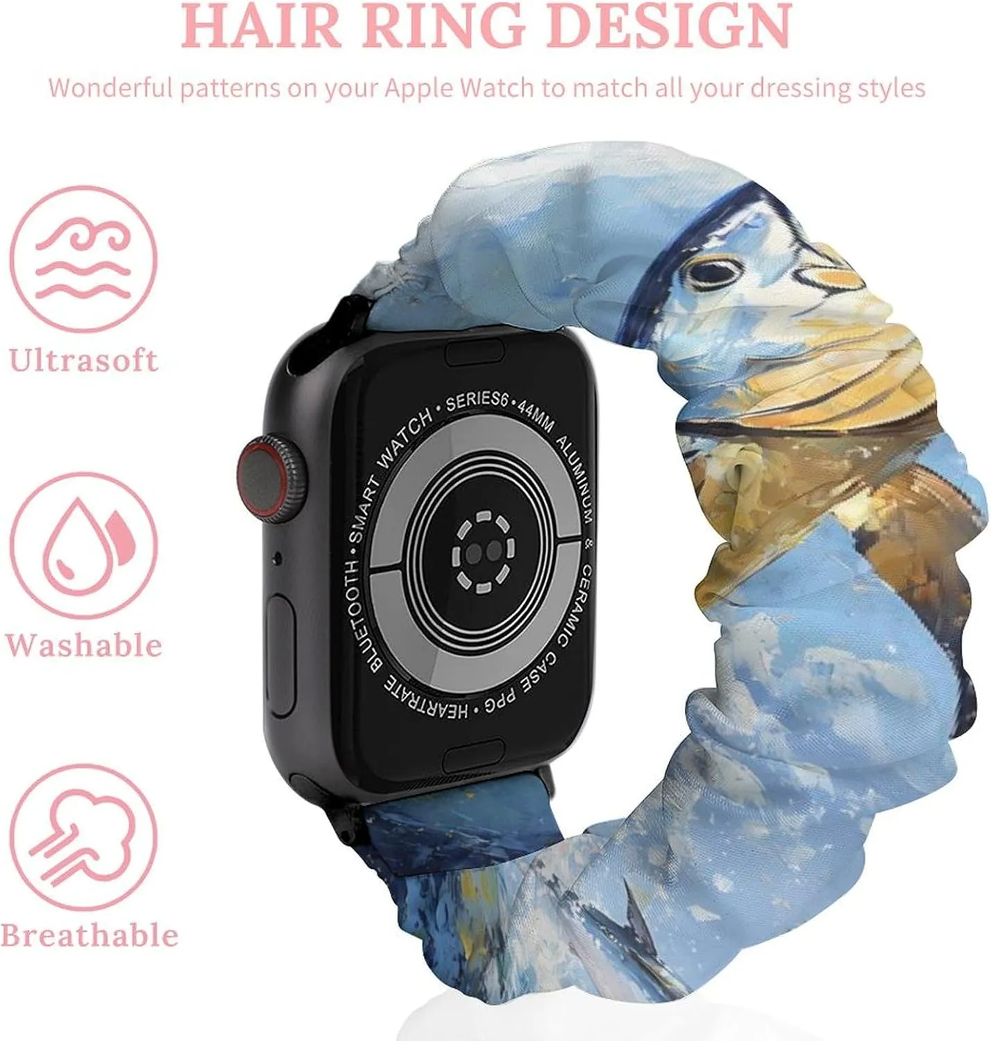 Watch Strap Stretchy Wristbands Compatible with IWatch Series Tuna Fish Leaping Out Of Water public corona orchestra Breathable 