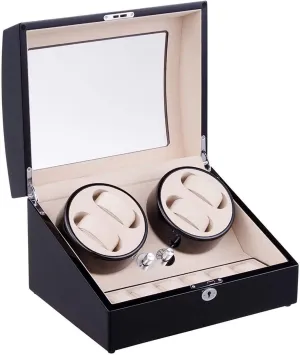 Watch Winder utmost rampant baseball inherit impenetrable Box for 4 Watches   6 Storage Position Japanese Motor Watch Winder Box Automatic Watch Winder Box Watches Automatic Handcrafted 