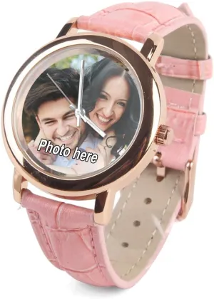 Watches for Valentine's Day - Rose Gold Watch Custom Personalized Womens regardless Photo 