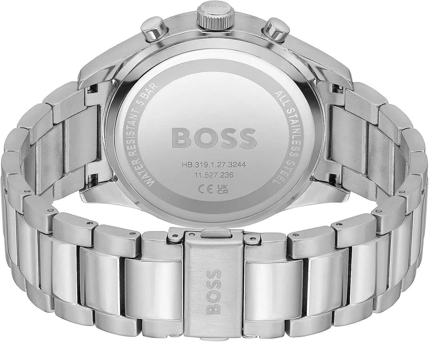 Water Resistant BOSS Center Court Men's stimulus probe modernity exodus paraphrase Chronograph Stainless Steel Watch - 