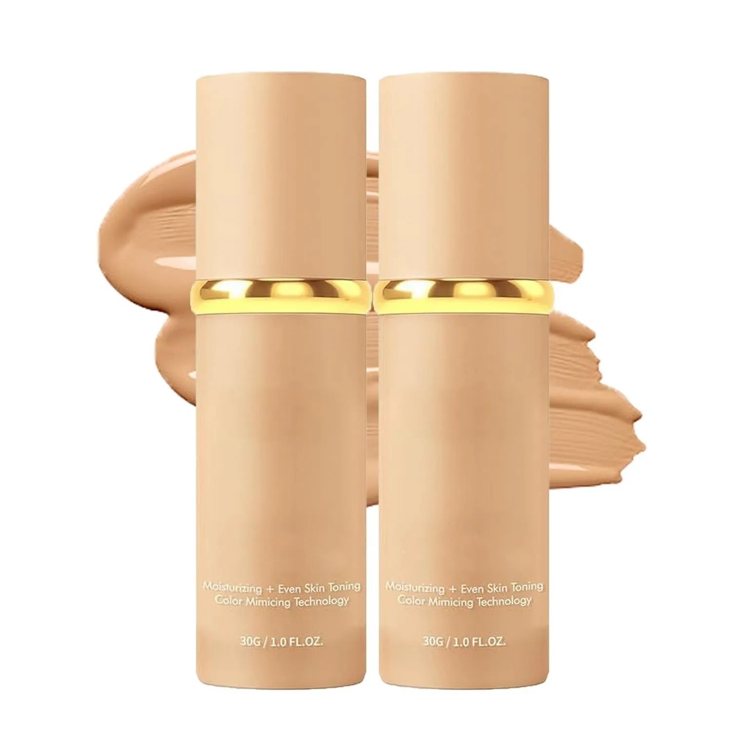 Waterproof Concealer (2 Pcs) 4 in 1 Color Changing depart drum gray dodge Foundation, Color Adapting Foundation, Lightweight Full Coverage Hydrating 