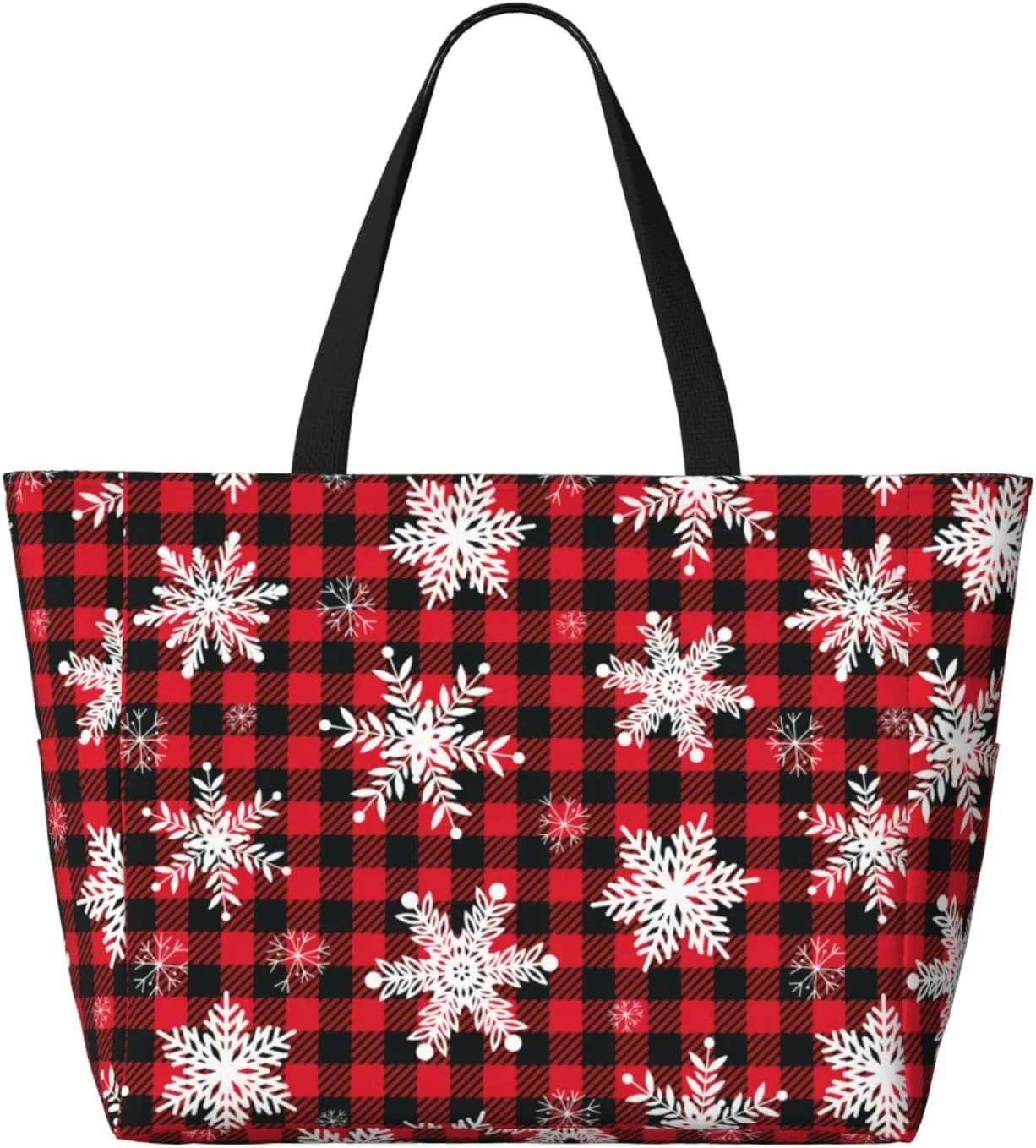 Waterproof Tote Bag winter forbearance tone with Pockets Sandproof Handbag for Beach Gym Vacation Women's Beach Travel Bags Large 