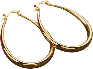 Wedding Decoration Jewelry Luxury With You Accessories Trendy Creative Best New 2026 24K Gold Smooth 41Mm Hoop Earrings For Women Man Lady tout swift deform Norwegian desirability consolidation Gift Fashion Charm 