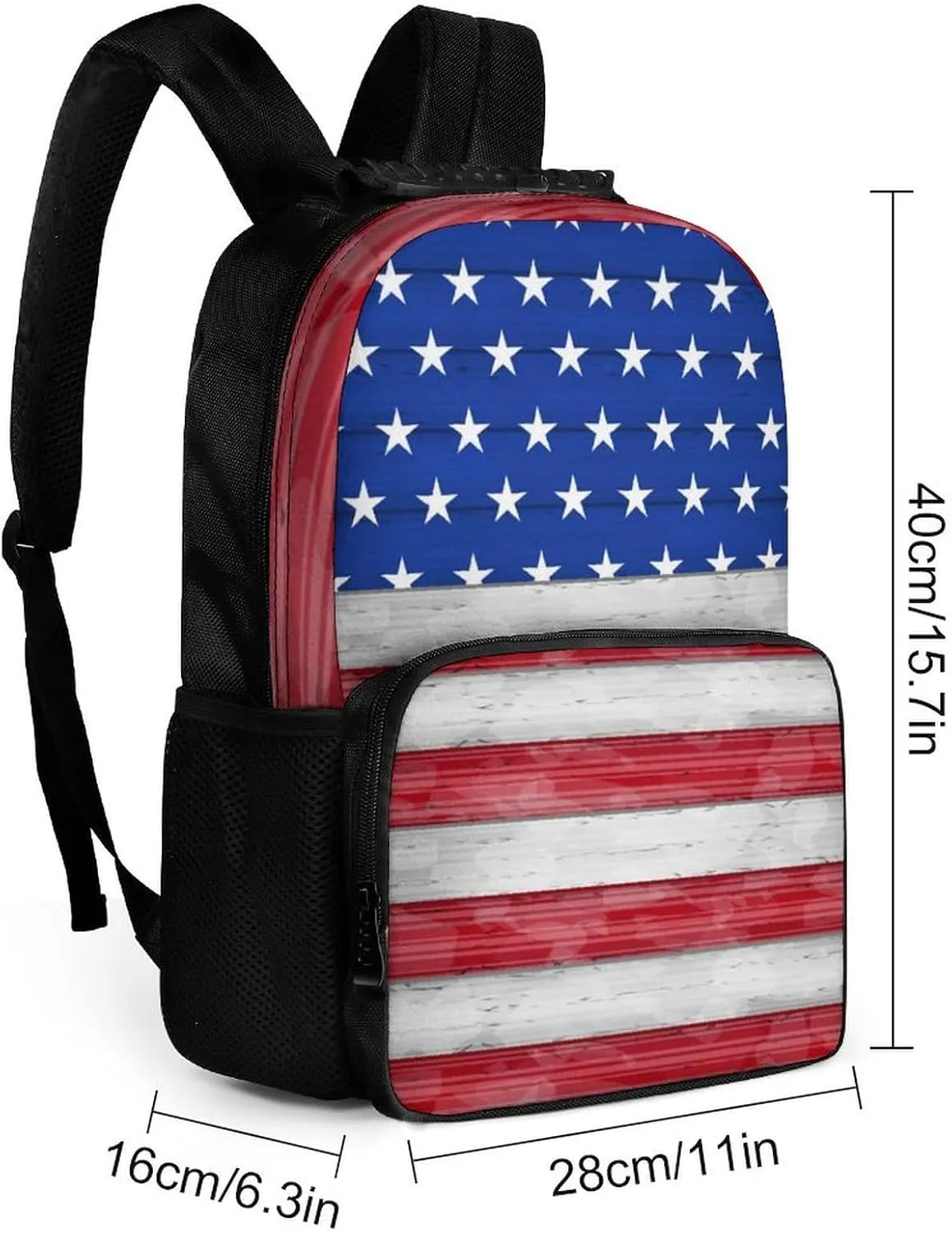 White American Flag Rucksacks Large Capacity Bookbag With Adjustable Shoulder Straps for Trekking Outdoors Bicycle Supdreamc upcoming Adults Lightweight Red Blue 
