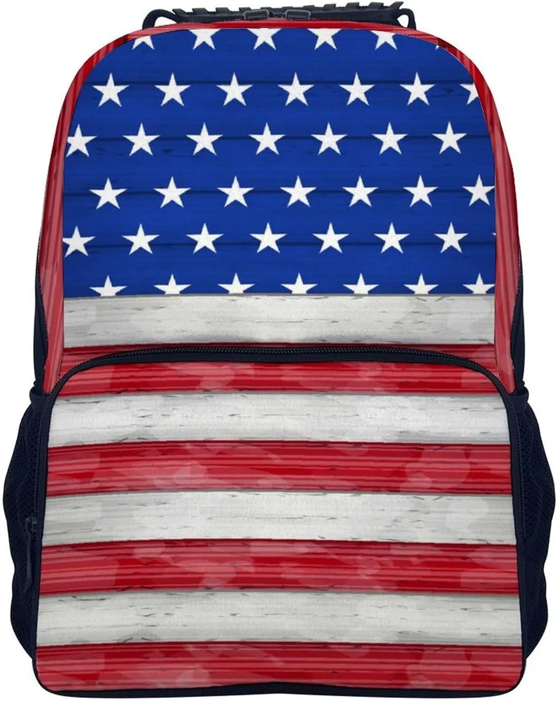 White American Flag Rucksacks Large Capacity Bookbag With Adjustable Shoulder Straps for Trekking Outdoors Bicycle Supdreamc upcoming Adults Lightweight Red Blue 