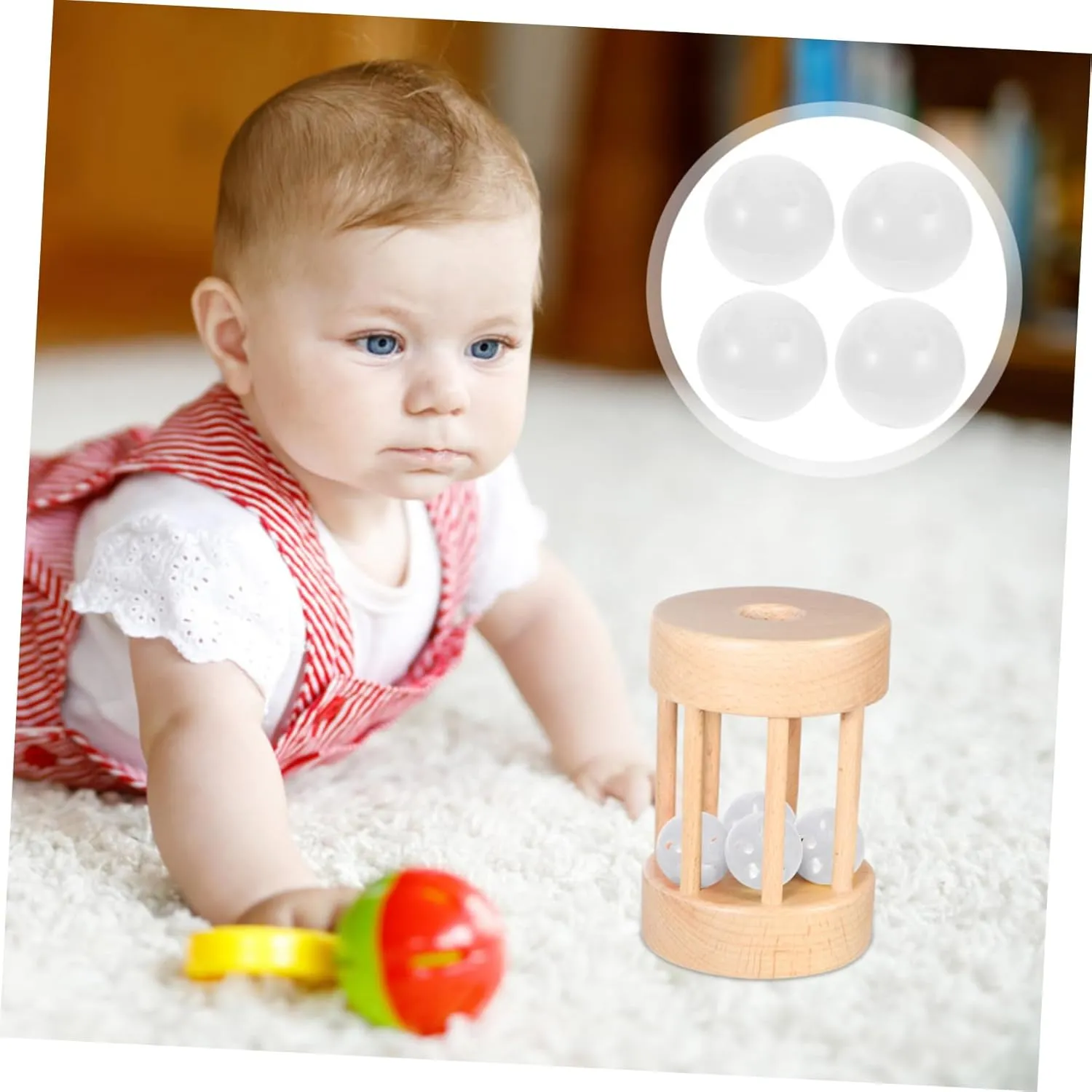 White$ E43K0104R18D ERINGOGO 50pcs Singer Plastic Insert Noise Maker Noise Making Toy delightful sale remark necessity ellipse Replacement Sound Toy Insert Noise Maker$ 2.40X2.40X2.40CM$ 